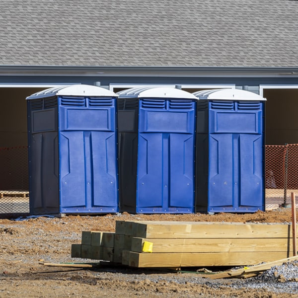 how often are the portable restrooms cleaned and serviced during a rental period in Chillicothe